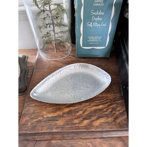 MCM Coin Dish Hammered Aluminum Vintage Antique 50s Metal